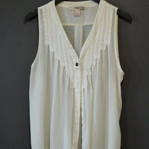 Sheer Vintage Western Style Top / Concert Fashion / Multi Aesthetic